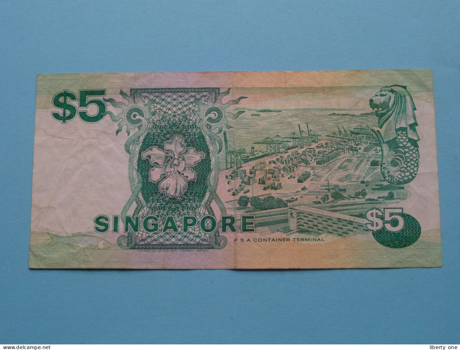 5 Dollars > Singapore ( See Scans ) Circulated F ! - Singapore