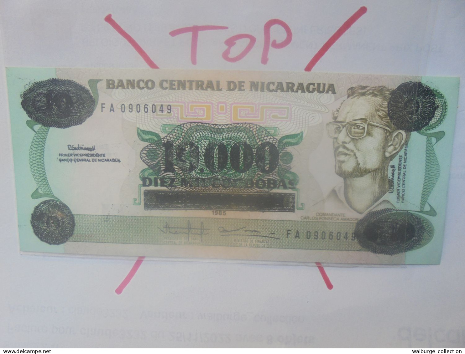 NICARAGUA 10.000 CORDOBAS/10 CORDOBAS 1989 Neuf (B.30) - Nicaragua