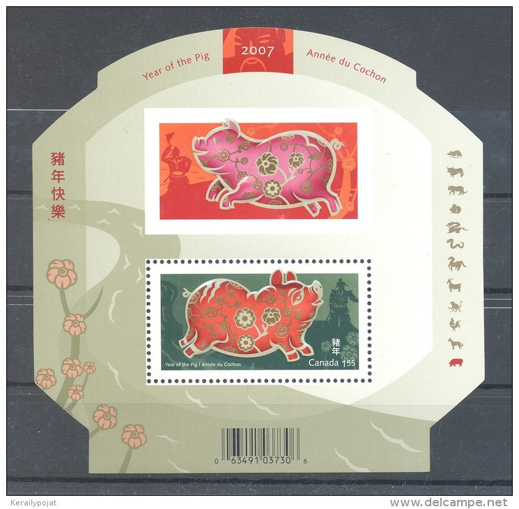 Canada - 2007 Year Of The Pig Block MNH__(TH-7434) - Blocs-feuillets
