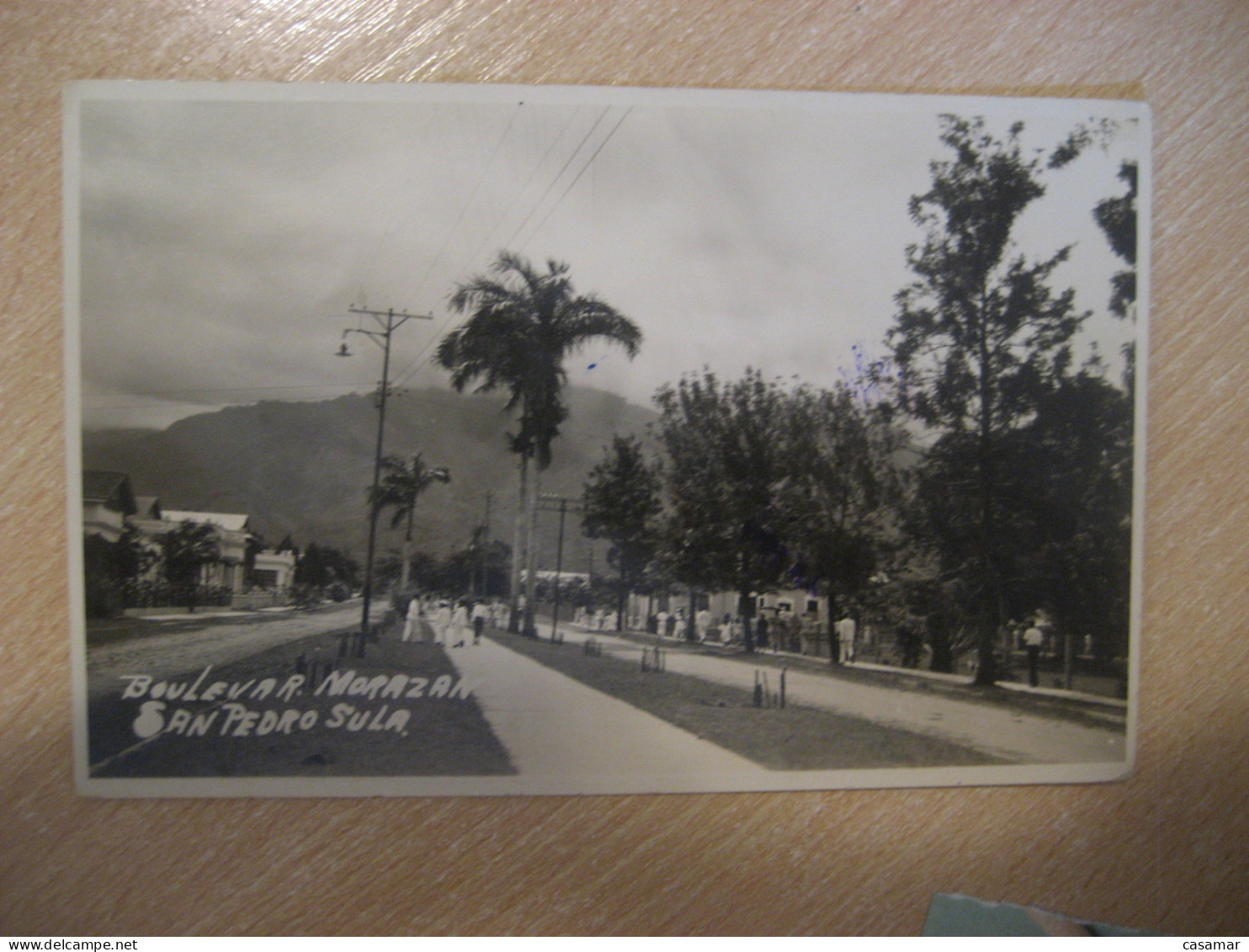 SAN PEDRO SULA Boulevar Morazan 1940 Cancel To Barcelona Spain CENSOR Censored HONDURAS Postcard - Honduras