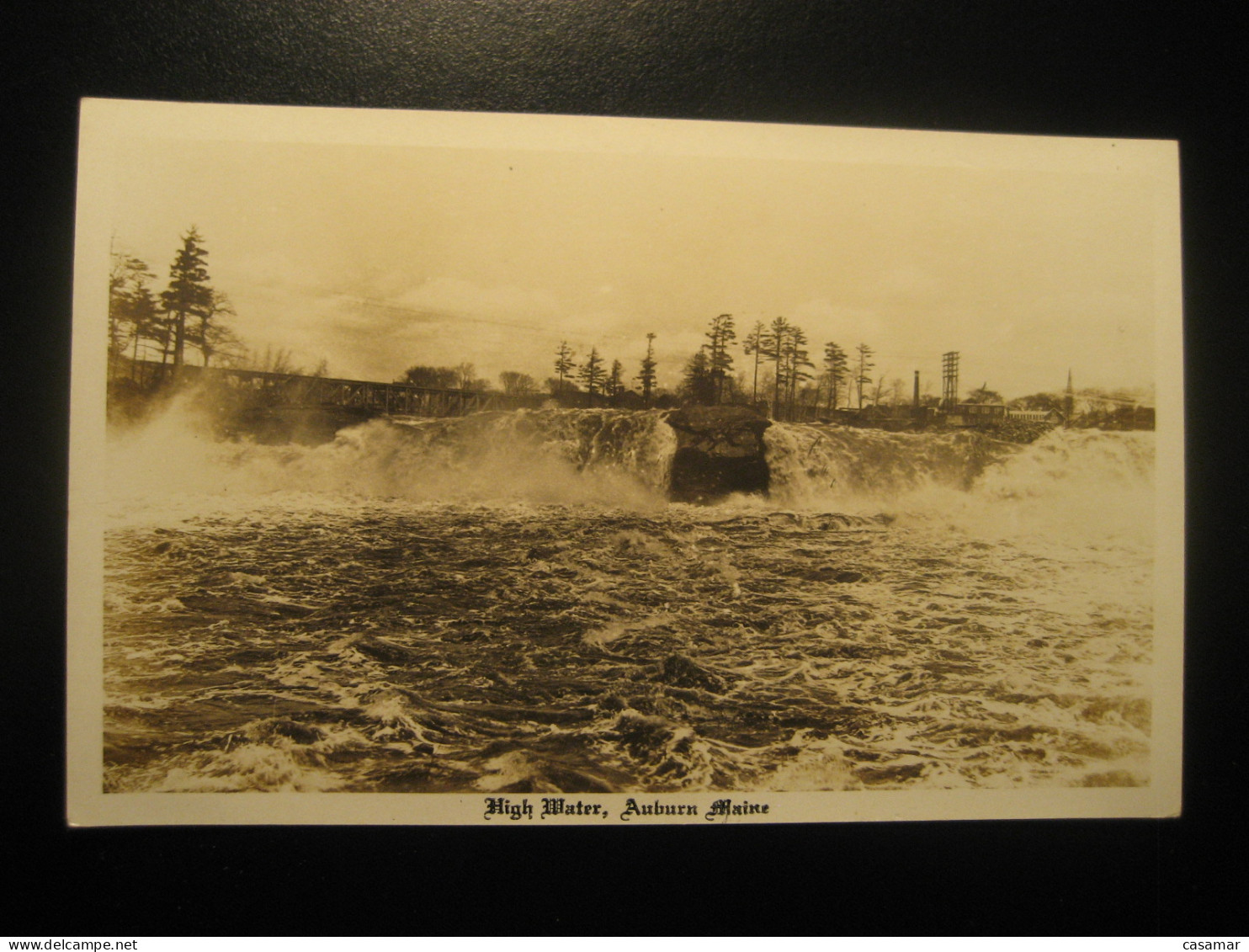 AUBURN Maine High Water 1930 USA Postcard - Auburn