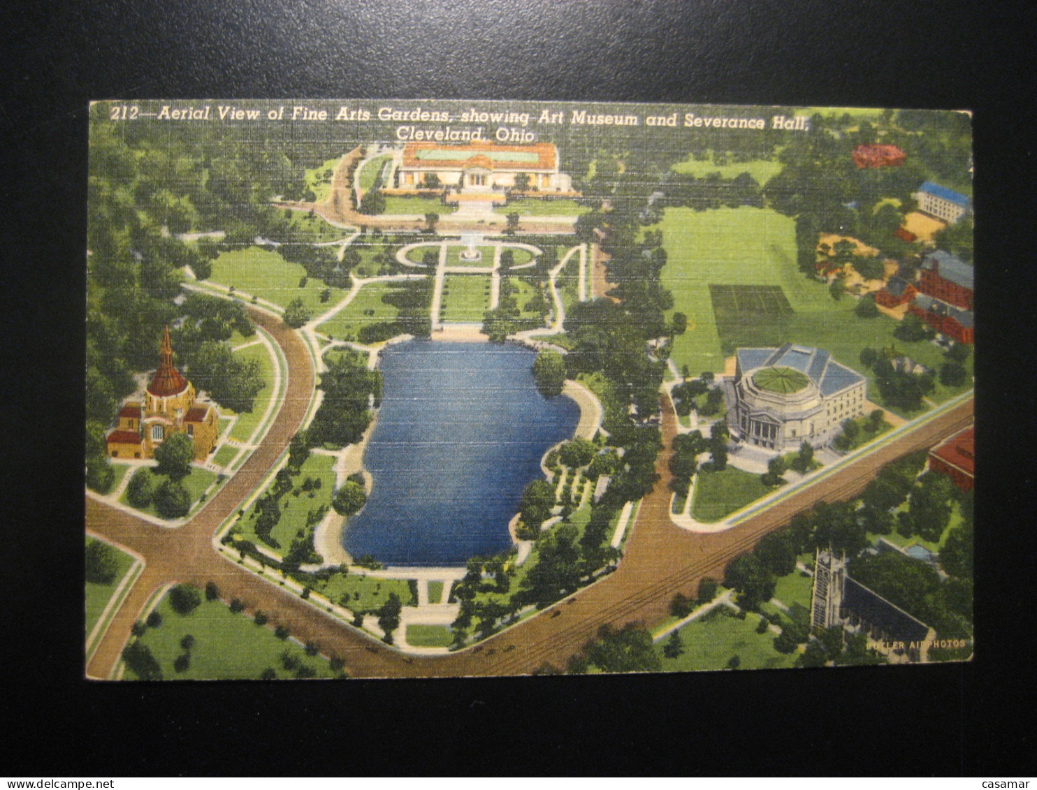 CLEVELAND Ohio Fine Arts Gardens Art Museum Severance Hall Cancel 1950 USA Postcard - Cleveland