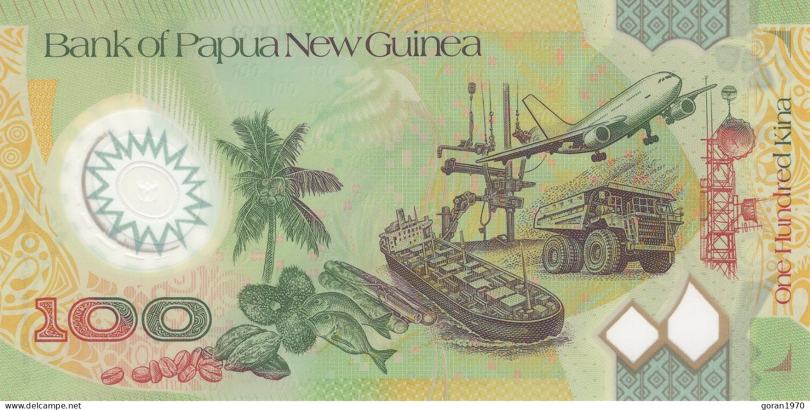 PAPUA NEW GUINEA 100 Kina 2007 UNC, P-33 Polymer Commemorative RARE - Papua-Neuguinea