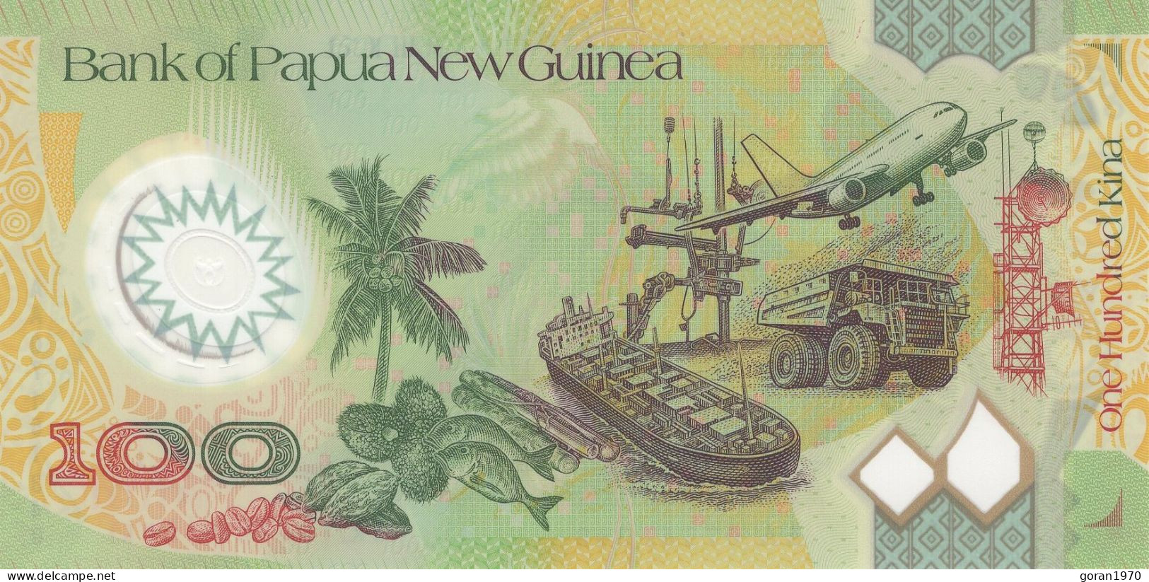PAPUA NEW GUINEA 100 Kina 2007 UNC, P-33 Polymer Commemorative RARE - Papouasie-Nouvelle-Guinée