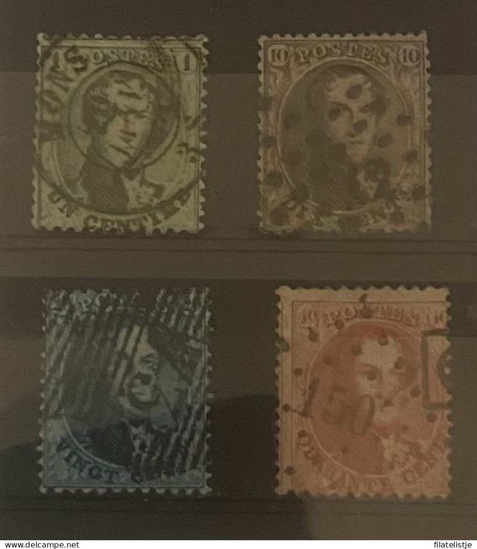 België Zegels Nrs  13 - 16. Cataloguswaarde 141€ - 1849-1865 Médaillons (Autres)