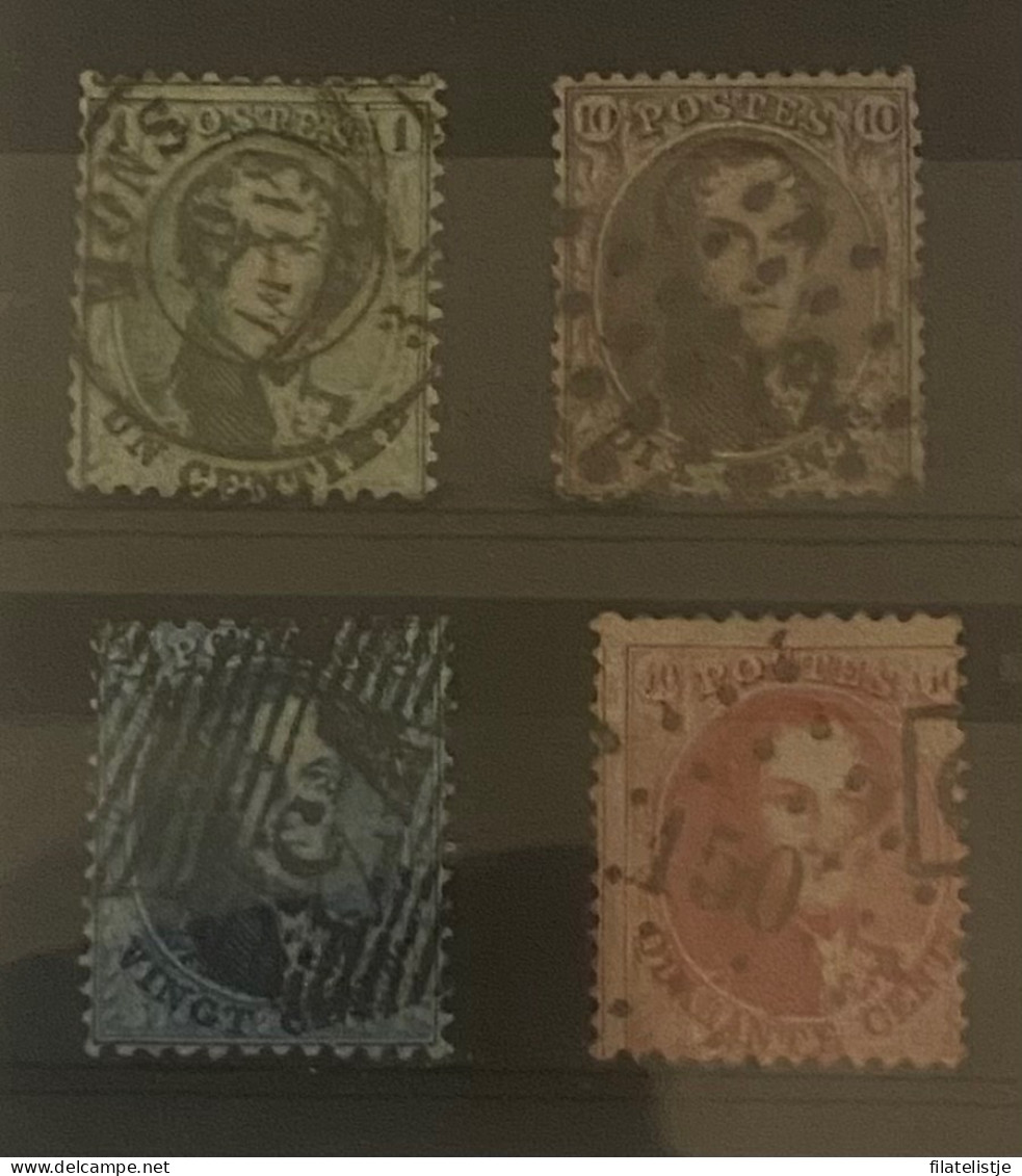 België Zegels Nrs  13 - 16. Cataloguswaarde 141€ - 1849-1865 Medaglioni (Varie)