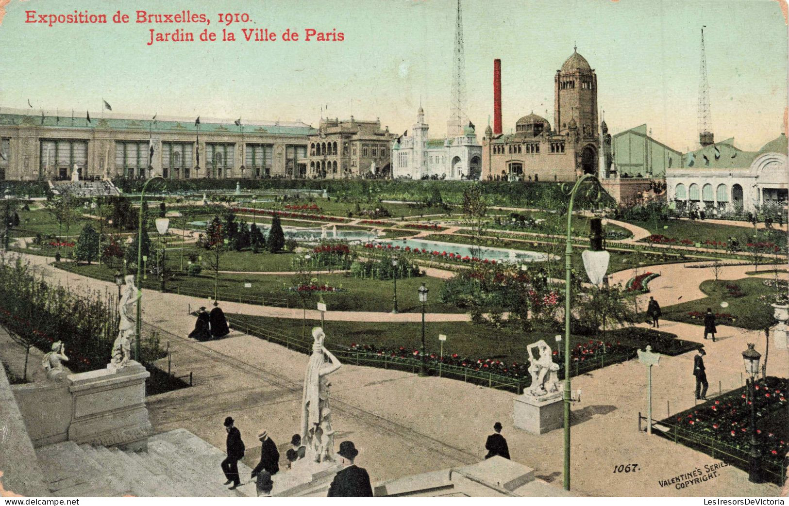 BELGIQUE - Exposition De Bruxelles 1910 - Jardin De La Ville De Paris - Colorisé - Carte Postale Ancienne - Expositions Universelles