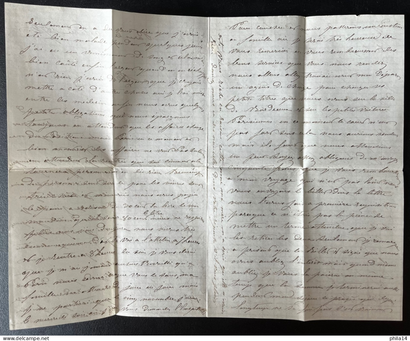 CORRESPONDANCE MANUSCRITE / PARIS 9 OCT 1873 - Manuscrits