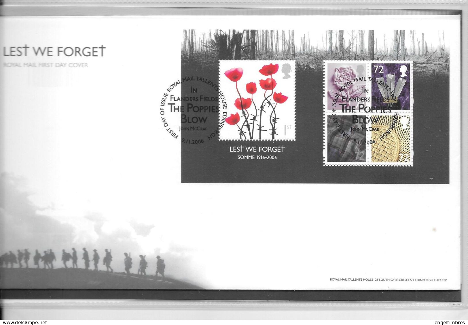 Gb   WW1 1916/2016   " Lest We Forget'  Minisheet   On FDC NOTES SEE NOTES - Briefe U. Dokumente