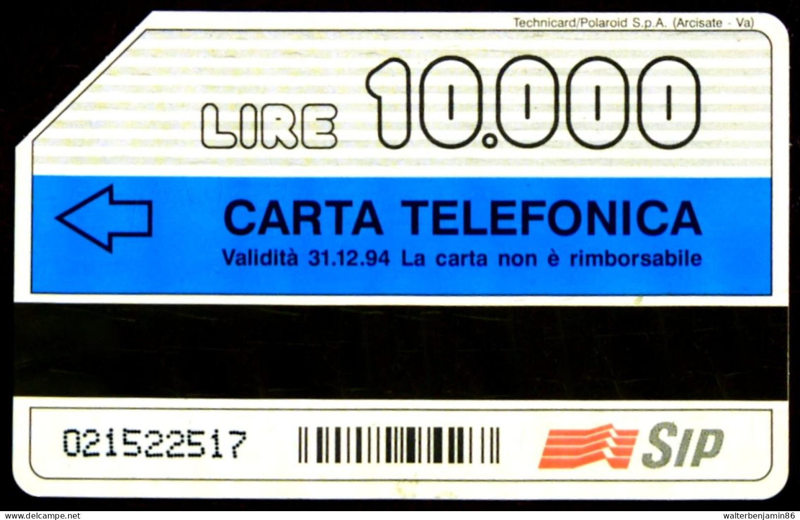 G 211 & 211 A C&C 1241 & 1241 A 2 SCHEDE TELEFONICHE USATE COMPAGNA 10.000 L. 31.12.94 TEP VARIANTE CAB - [3] Fehlliste