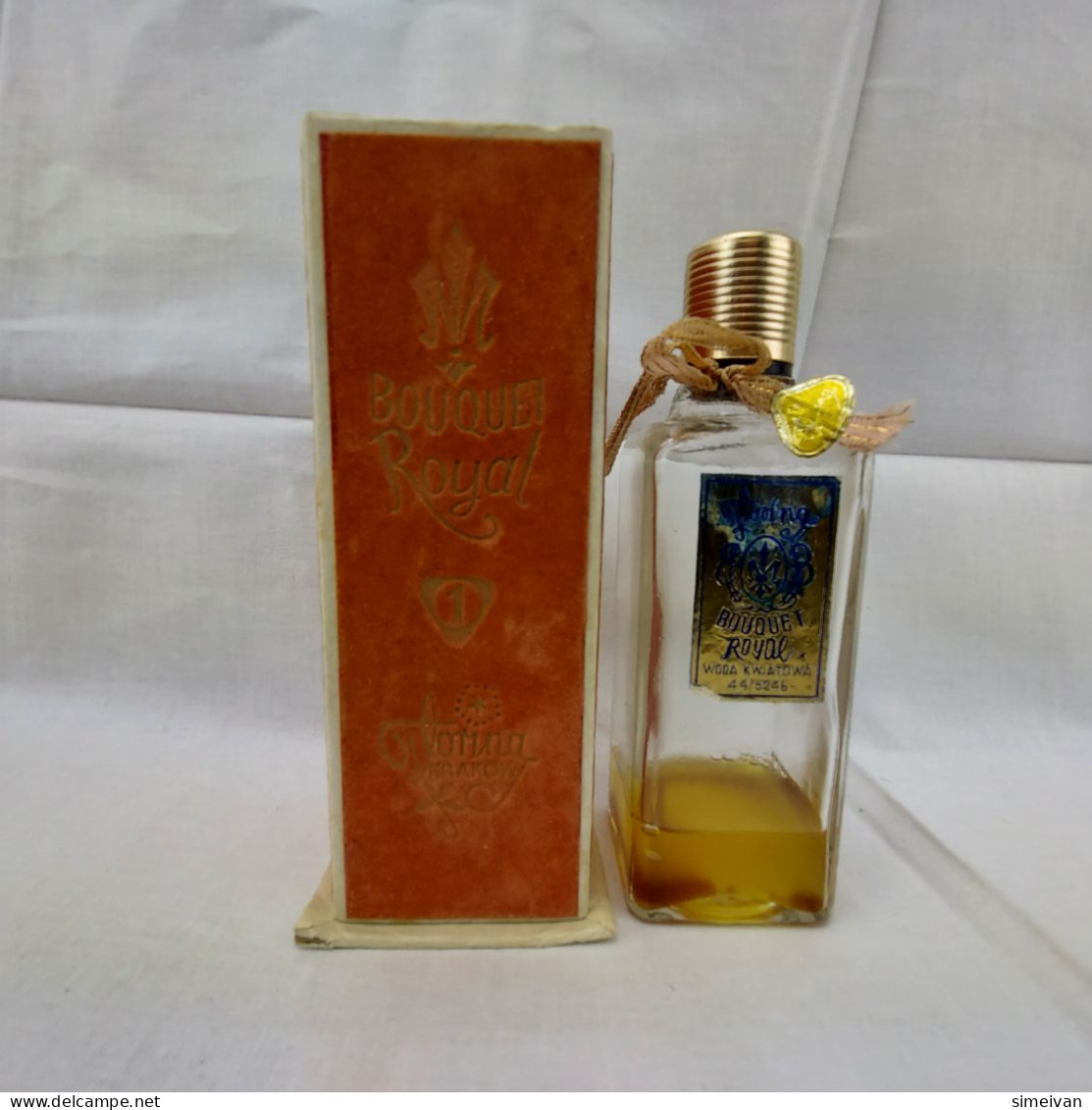 Vintage Glass Perfume Bottle Bouquet Royal Florina Krakow In A Box 100ml #1301 - Flacons (vides)