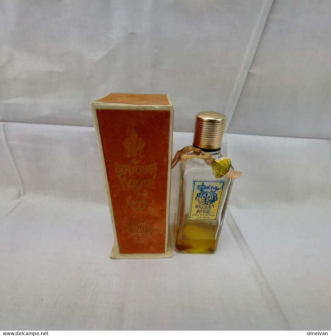 Vintage Glass Perfume Bottle Bouquet Royal Florina Krakow In A Box 100ml #1301 - Flacons (vides)