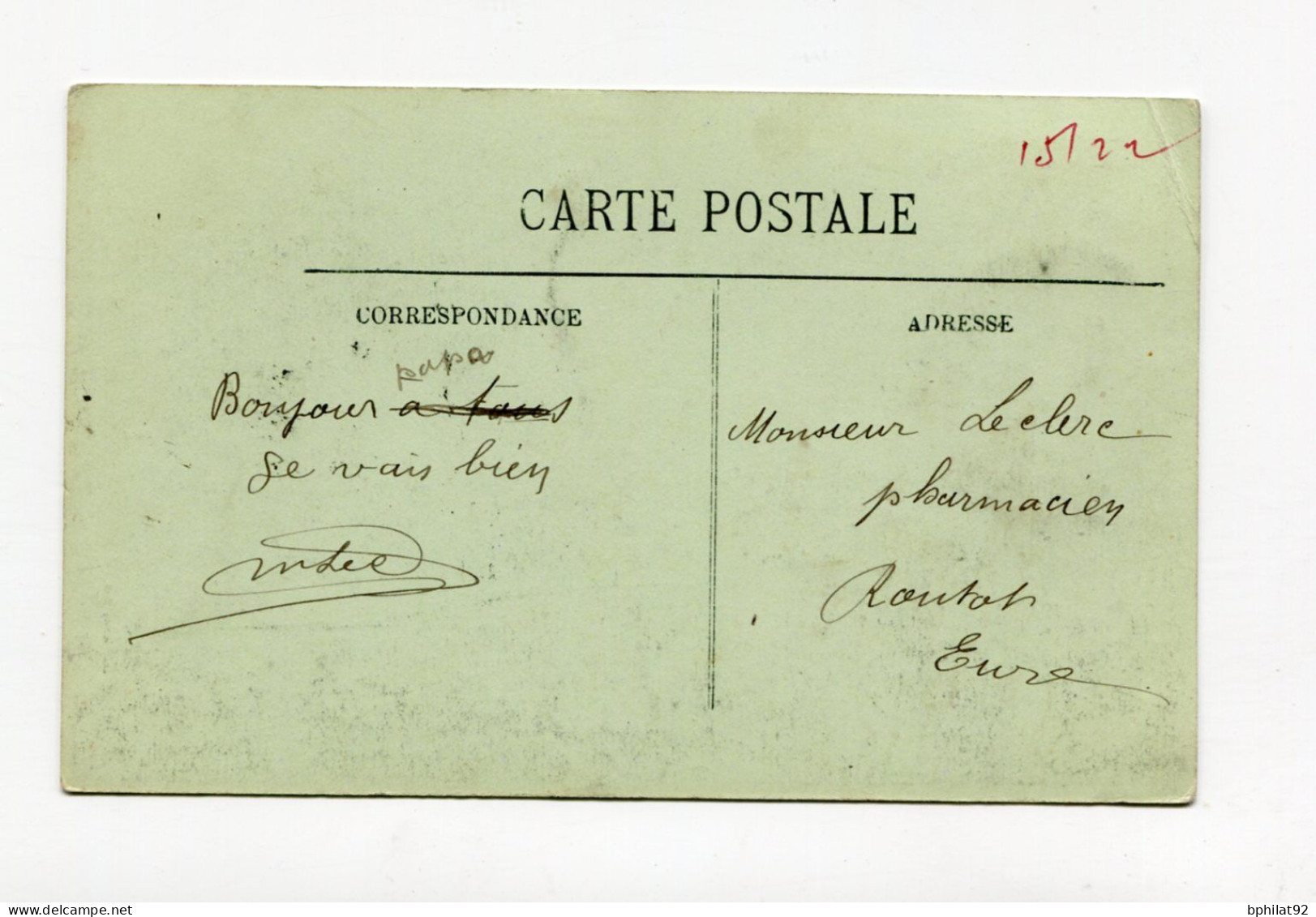 !!! MEETING DE ROUEN DE 1910, CPA DU PILOTE BATHIAT AVEC VIGNETTE SCEAU DU MEETING - Cartas & Documentos