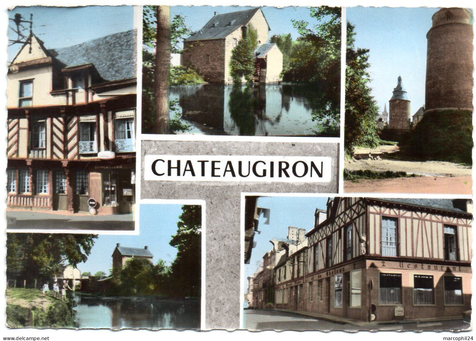 ILLE & VILAINE - Dépt N° 35 = CHATEAUGIRON = CPSM éditions CHAUVEL écrite 1965 = Chateau Moulin Hotel Cheval Blanc - Châteaugiron