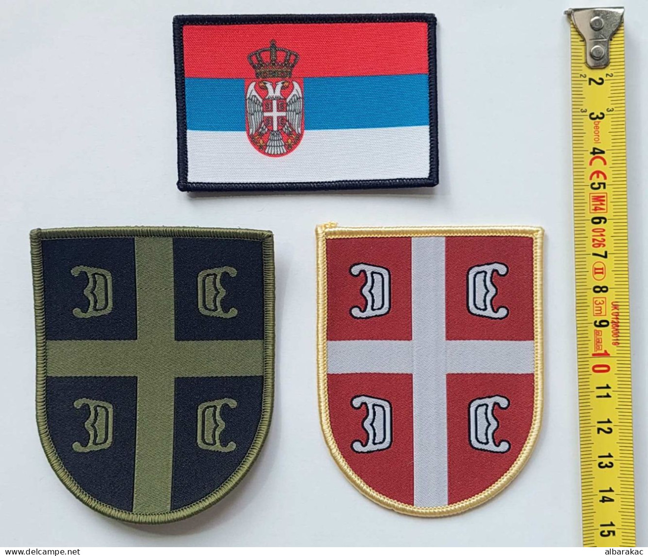 Serbia - Original Patches Flag And Coat Of Arms , Abzeichen , Parche , Ecusson -  Armed Forces Patch - Ecussons Tissu