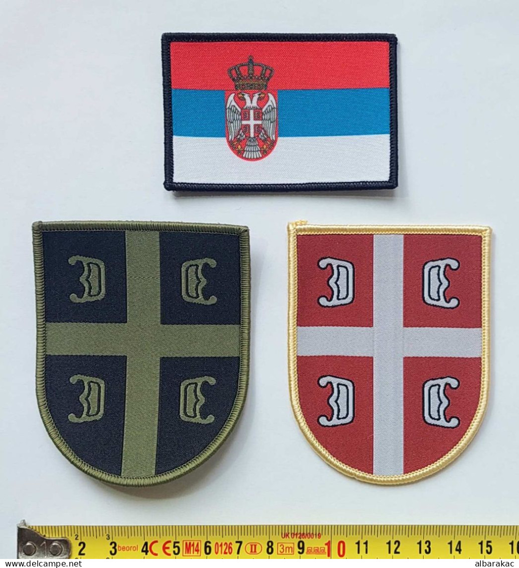 Serbia - Original Patches Flag And Coat Of Arms , Abzeichen , Parche , Ecusson -  Armed Forces Patch - Ecussons Tissu