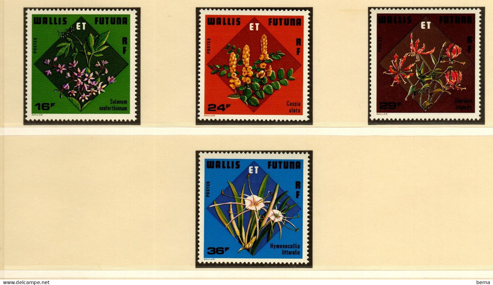 WALLIS   LUXE NEUF SANS CHARNIERE  213/216FLEURS - Unused Stamps