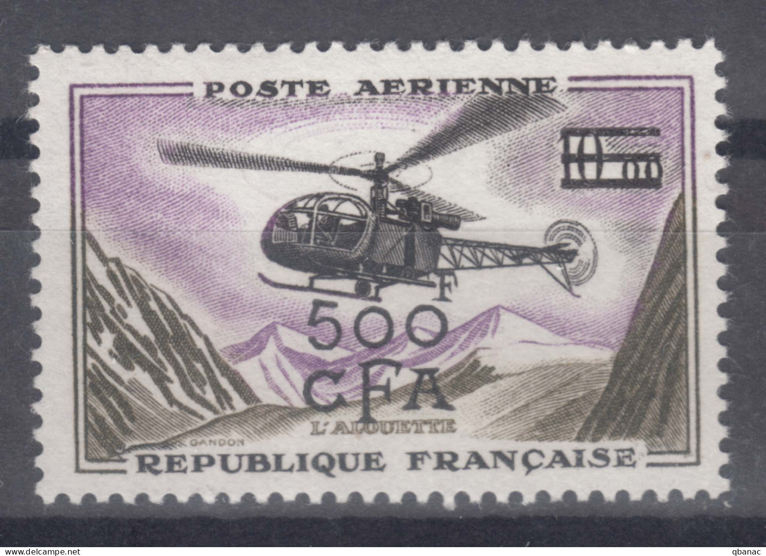 Reunion 1961 Airmail Poste Aerienne Yvert#60 Mint Never Hinged (sans Charnieres) - Poste Aérienne