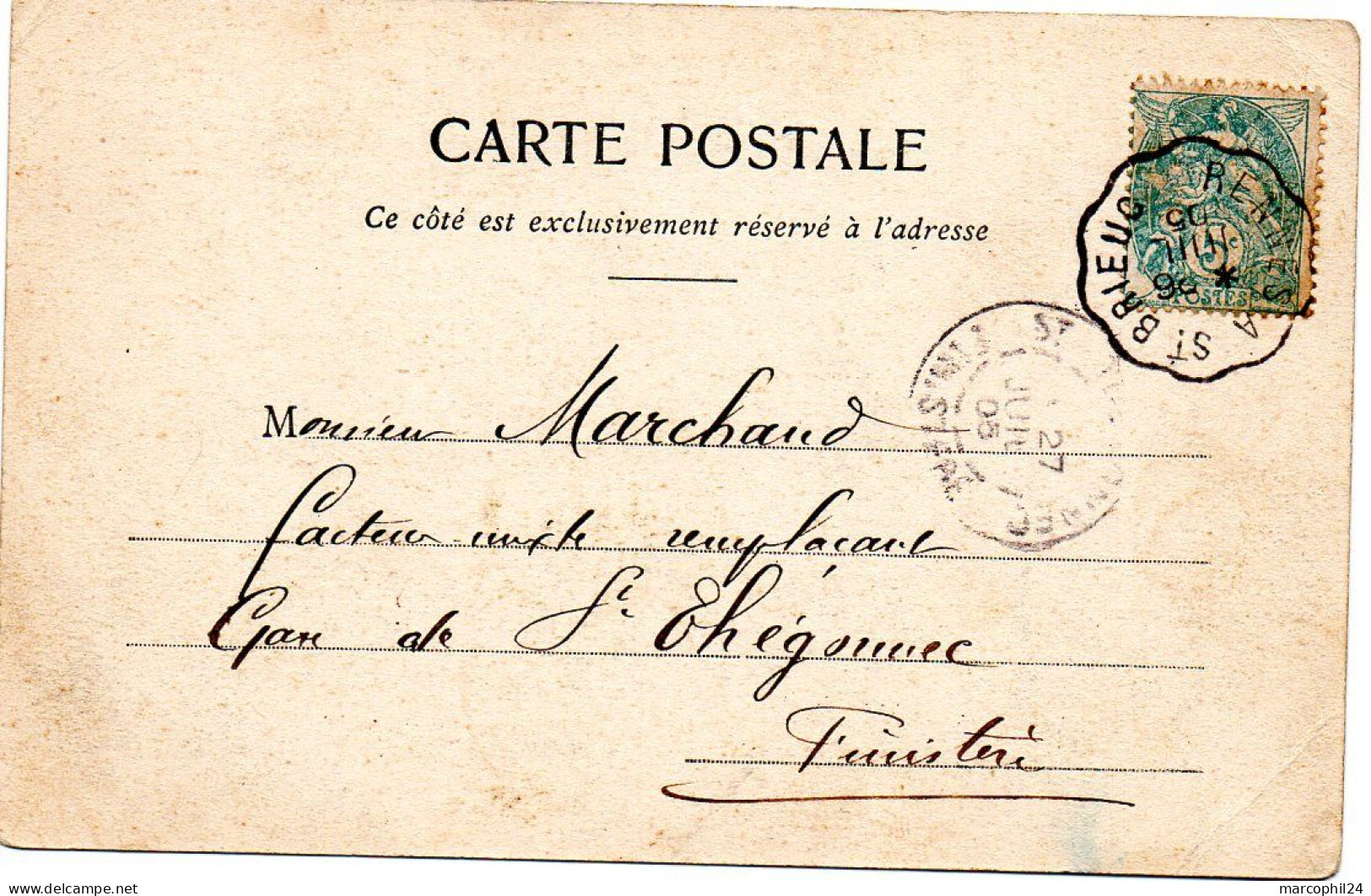 ILLE & VILAINE - Dépt N° 35 = CHATEAUGIRON = CPA BAHON RAULT N° 10 écrite 1905 = CHATEAU + CONVOYEUR RENNES ST BRIEUC - Châteaugiron