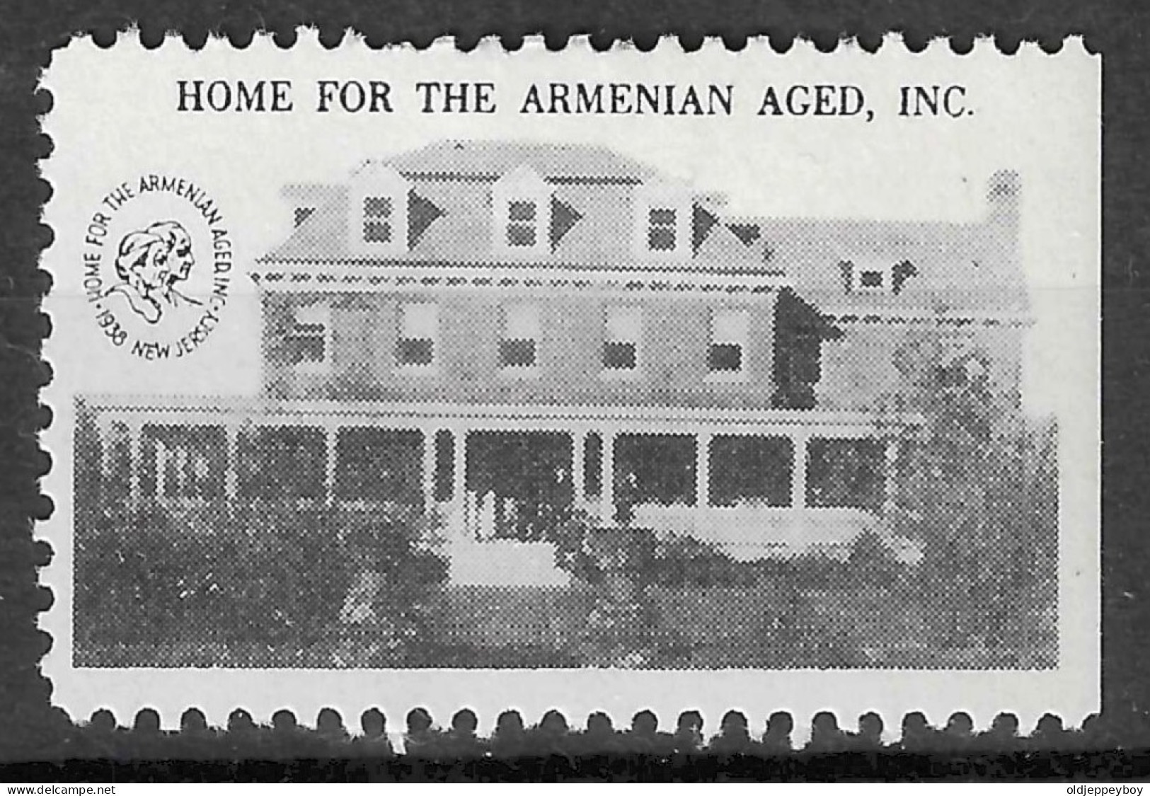 1938 USA NEW JERSEY HOME FOR THE ARMENIAN AGED   VIGNETTE Reklamemarke Cinderella Erinnofili - Erinnofilia