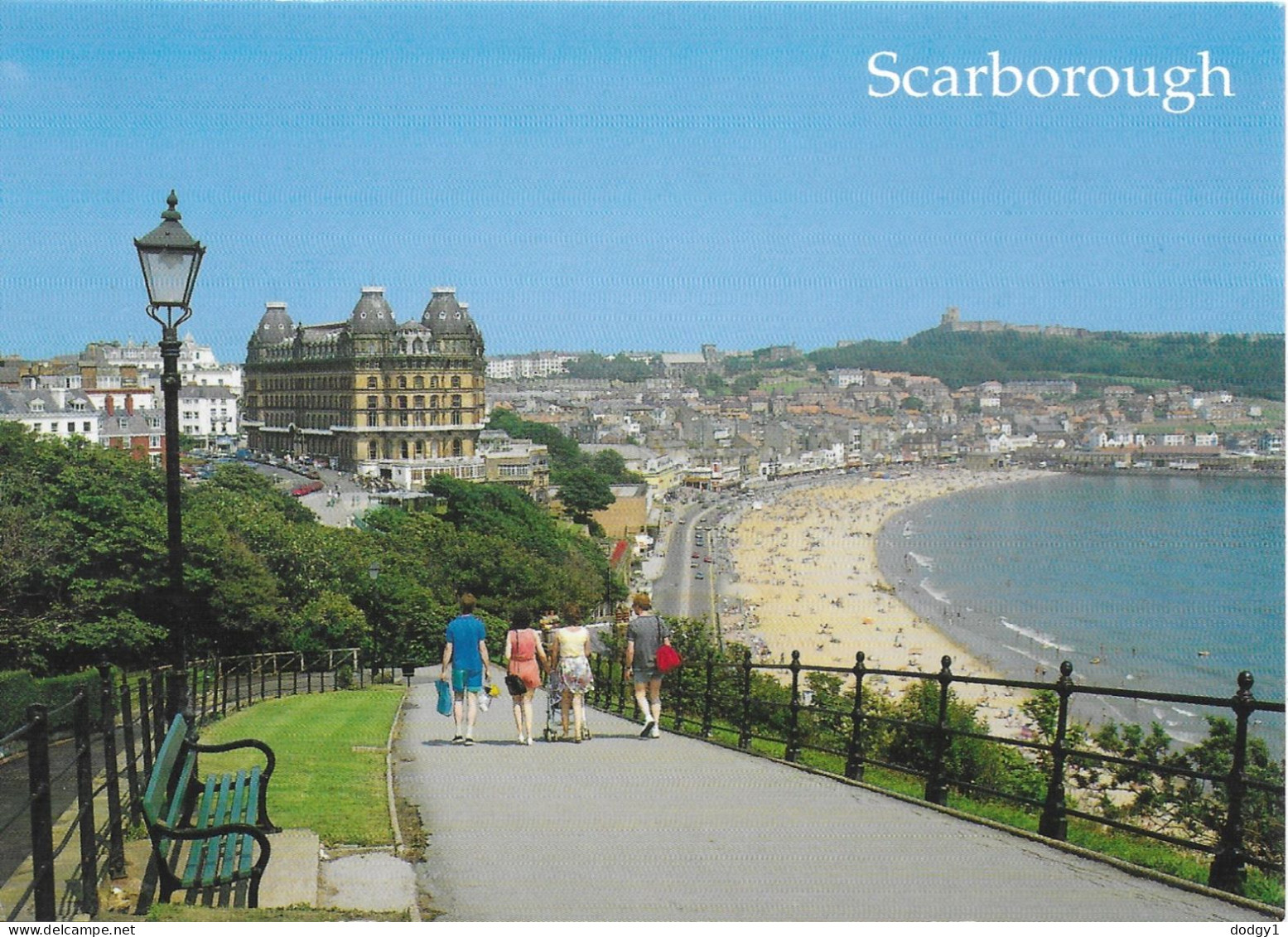 SOUTH BAY AND GRAND HOTEL, SCARBOROUGH, NORTH YORKSHIRE, ENGLAND. UNUSED POSTCARD   Pa8 - Scarborough