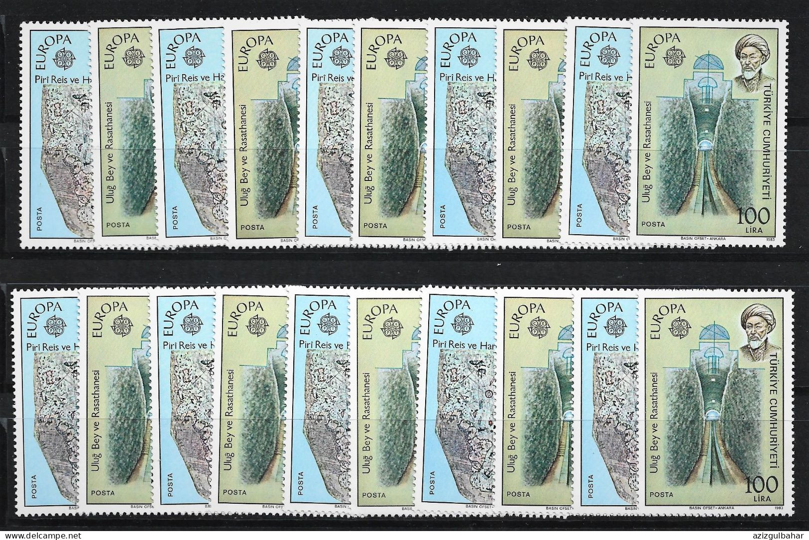 1983 -   TURKISH  STAMPS - UMM  EUROPA - 10 SETS OF STAMPS - Nuovi