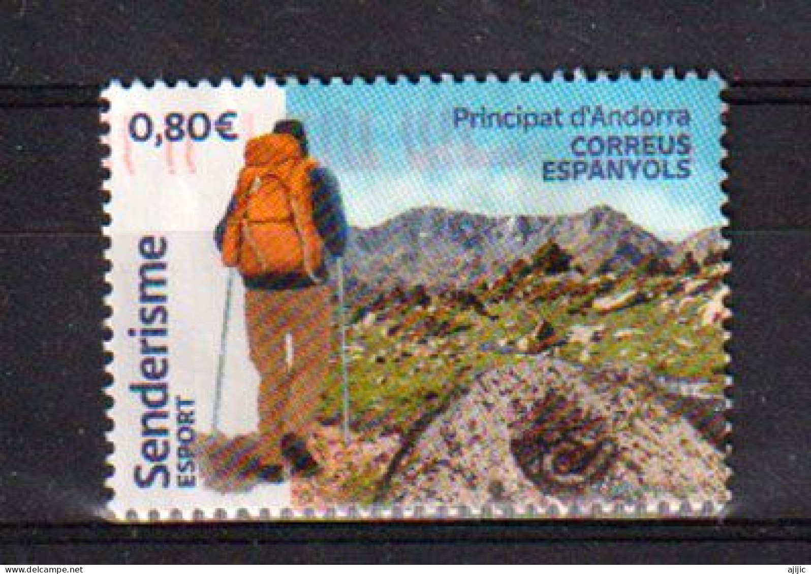 2021. Senderismo En Andorra / Trekking In Andorra / Randonnées.  Timbre Oblitéré 1 ère Qualité - Usati