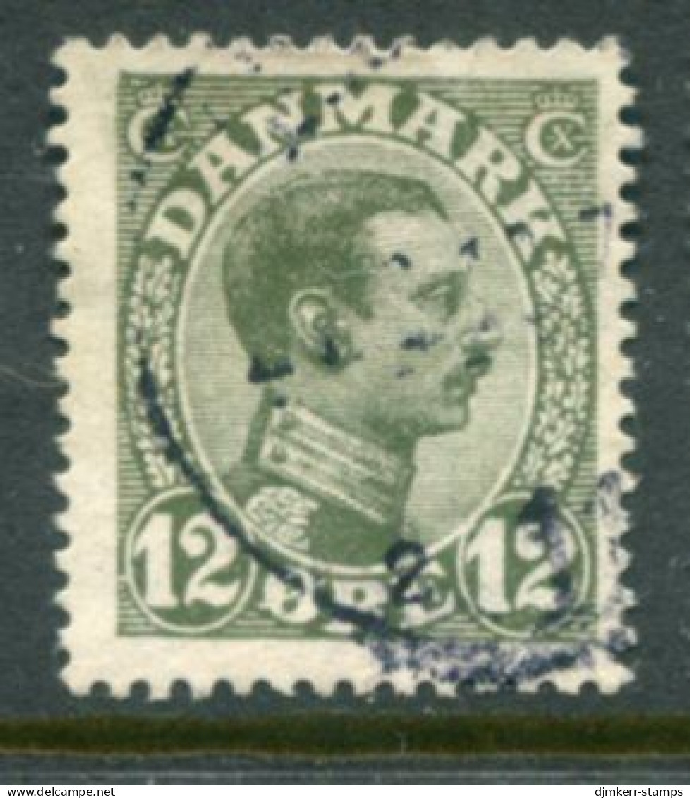 DENMARK 1918 King Christian X Definitive 12 Øre  Used..  Michel 99 - Oblitérés