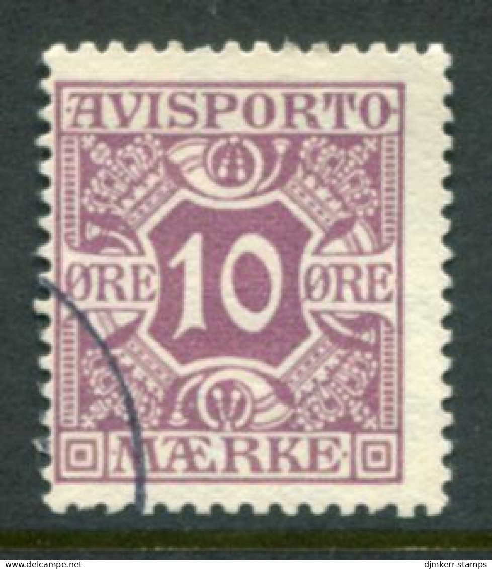 DENMARK 1914 Avisporto (newspaper Accounting Stamps) Perf. 14:14½  10 Ø.. Used.  Michel 4Y - Used Stamps