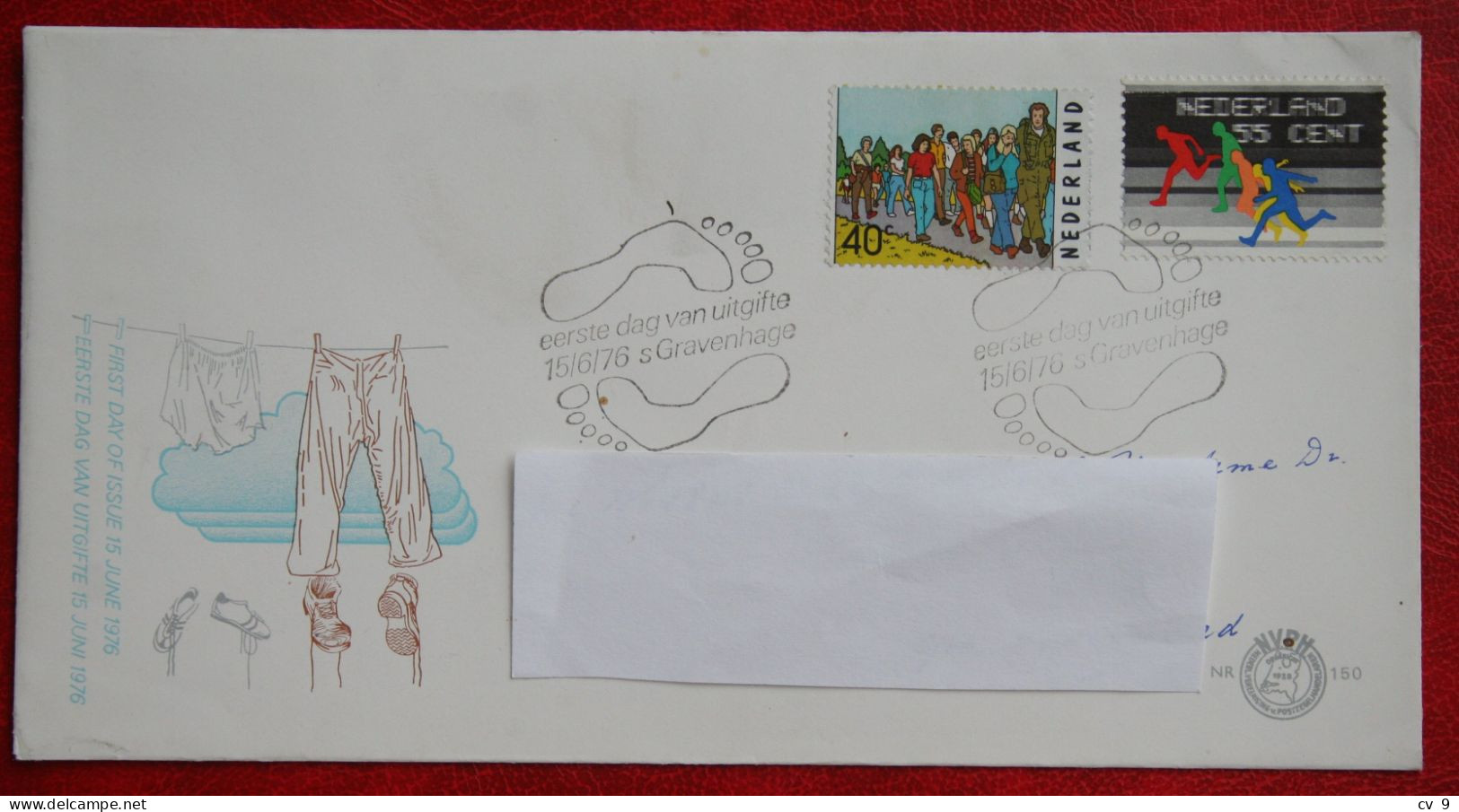 FDC E150 150 Sport NVPH 1092-1093 1976 With Address NEDERLAND NIEDERLANDE NETHERLANDS - FDC