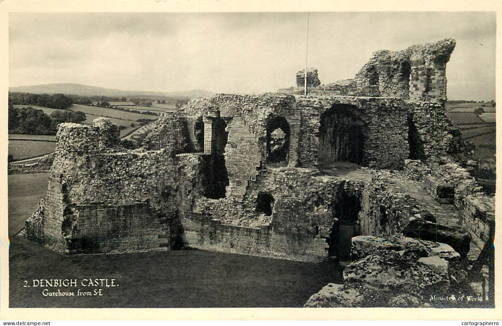 Wales Denbigh Castle Garehouse From Southeast Historical Landmark - Denbighshire