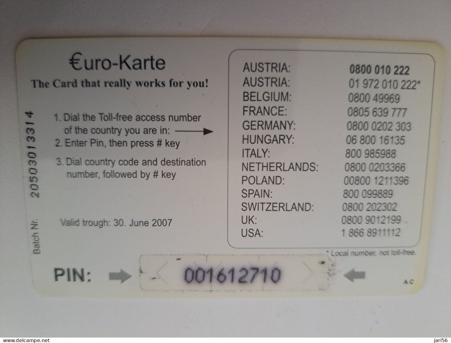 DUITSLAND/ GERMANY  / PREPAIDS CARD /  EURO KARTE/ BANKNOTE €5, - ON CARD       /  € 5,-     USED  CARD **14852** - K-Series: Kundenserie