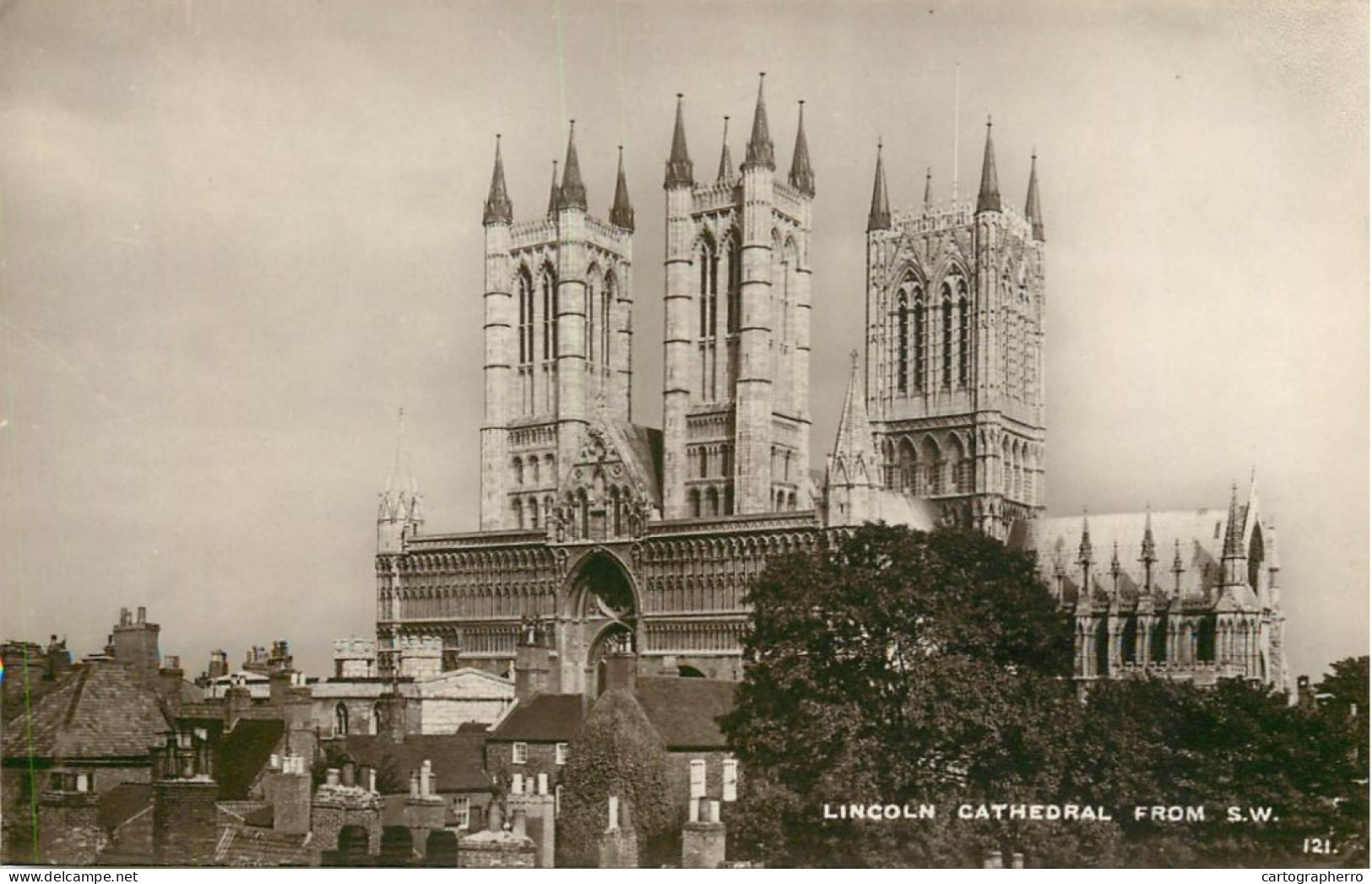 England Lincoln Cathedral From Southwest - Lincoln