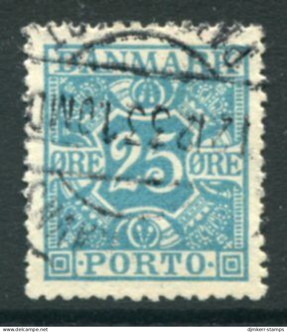 DENMARK 1930 Postage Due Numeral And Crowns 25 Øre  Used.  Michel Porto 24 - Port Dû (Taxe)