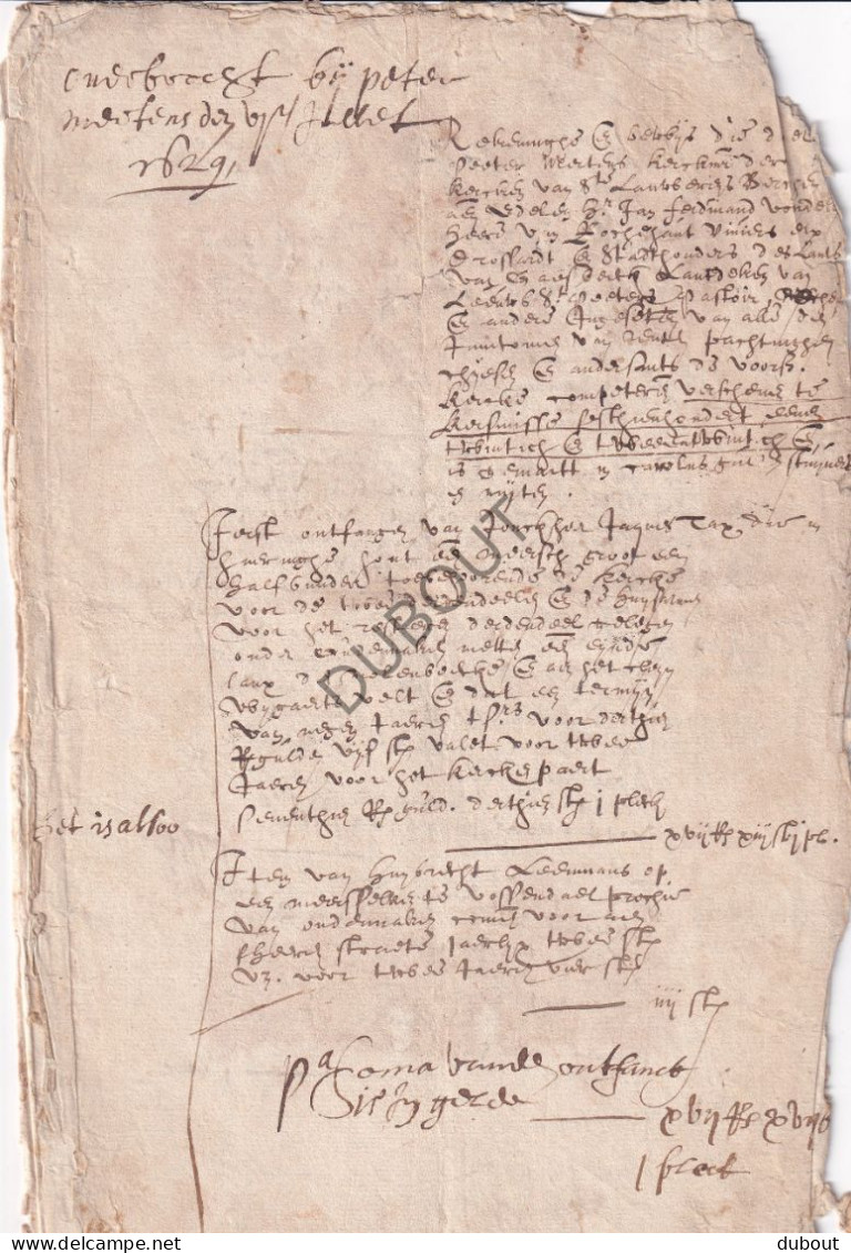 Sint-Laureins-Berchem/Oudenaken - Manuscript - 1629   (V2657) - Manuscrits