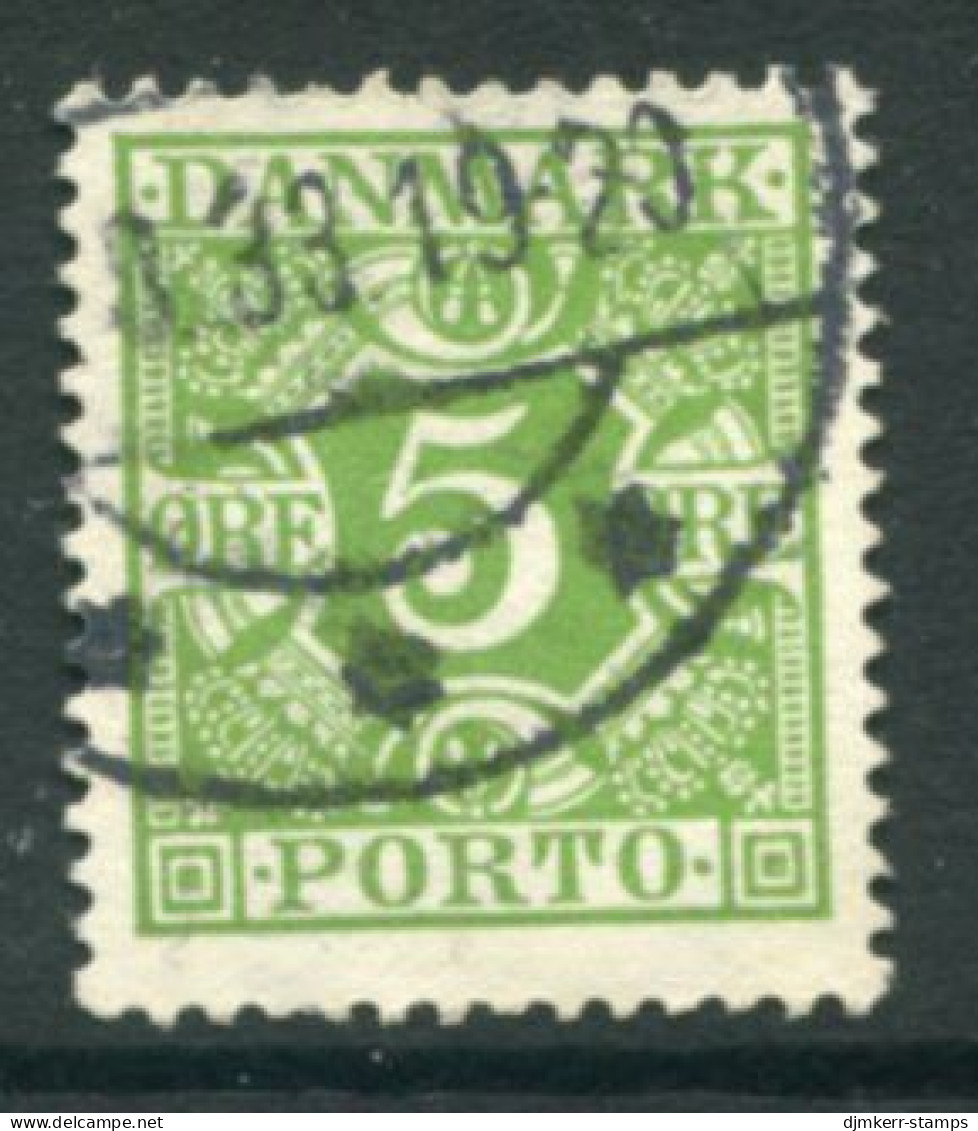DENMARK 1930 Postage Due Numeral And Crowns 5 Øre  Used.  Michel Porto 20 - Segnatasse