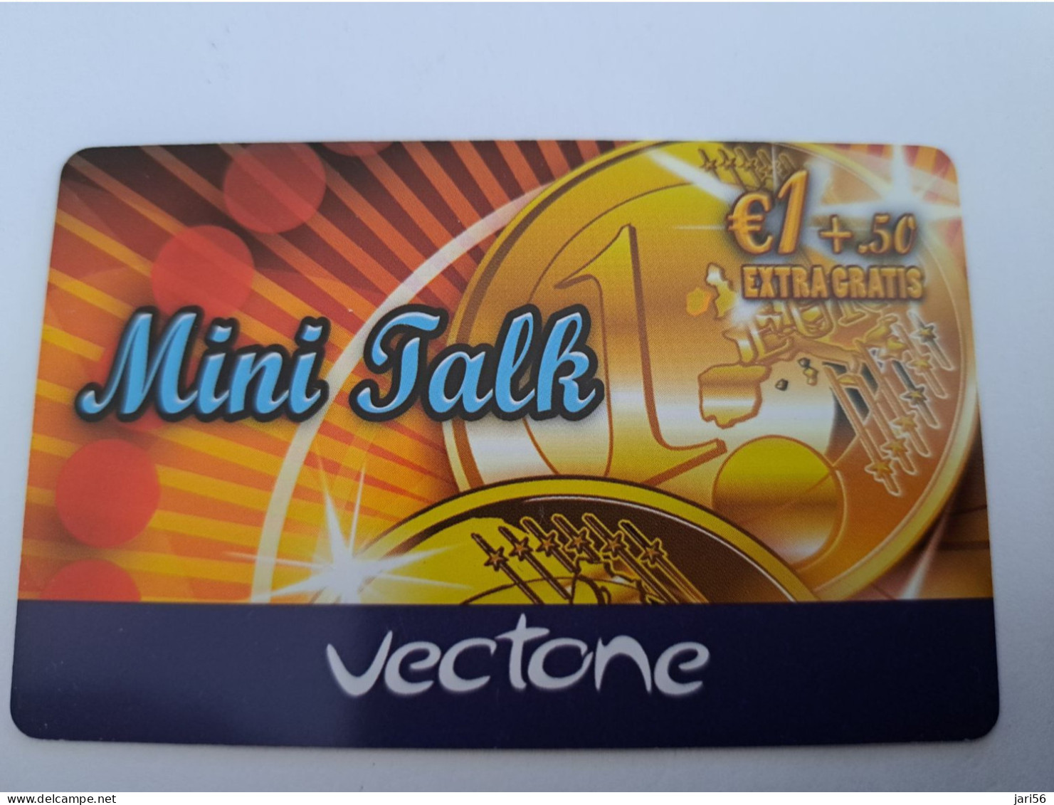 NETHERLANDS  PREPAID / € 1 + 0,50 CENT / MINI TALK/ VECTONE /COIN  ON CARD/ / USED  CARD   ** 14866** - Schede GSM, Prepagate E Ricariche