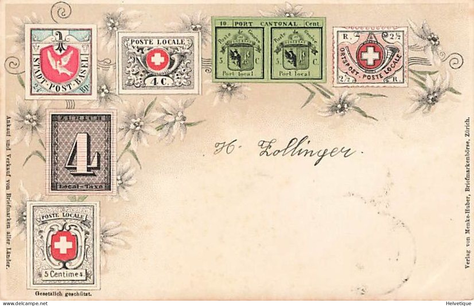Timbres Poste Suisses Schweizer Briefmarken 1900 Basel Genève Poste Locale Otspost Schweiz Suisse - Briefmarken (Abbildungen)