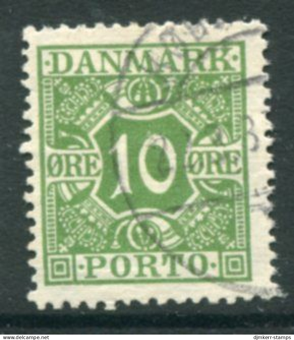 DENMARK 1921-27 Postage Due Numeral And Crowns 10 Øre Used.  Michel Porto 13 - Impuestos