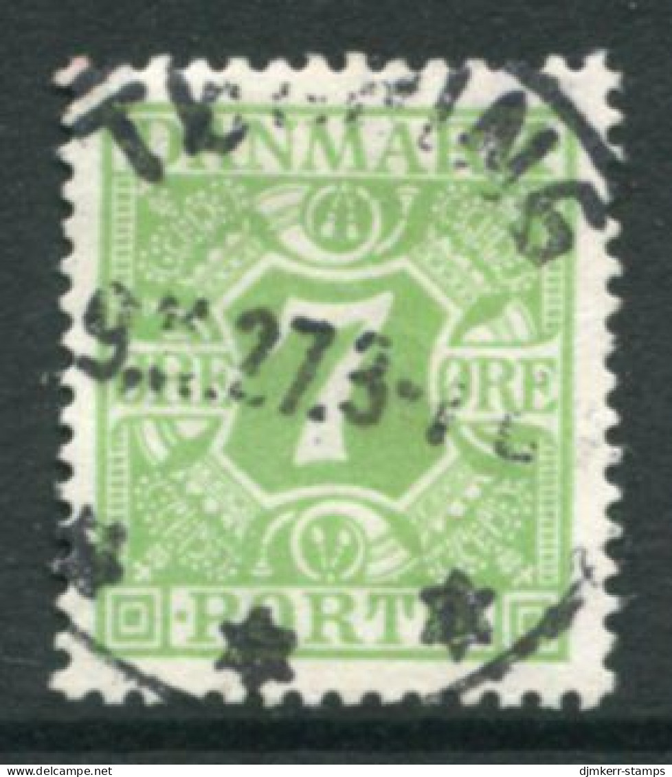 DENMARK 1921-27 Postage Due Numeral And Crowns 7 Øre Used.  Michel Porto 12 - Portomarken
