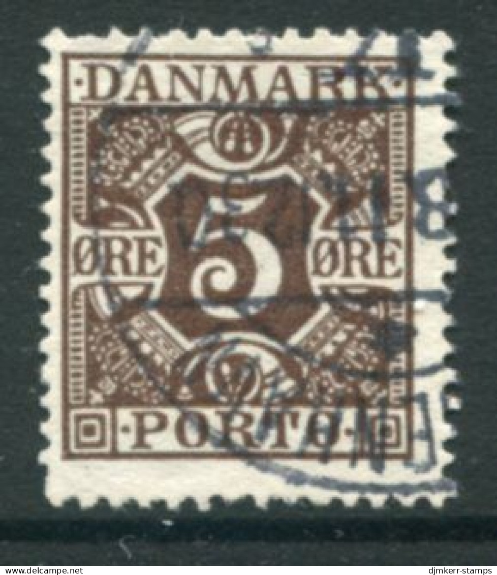 DENMARK 1921-27 Postage Due Numeral And Crowns 5 Øre Used.  Michel Porto 11 - Segnatasse