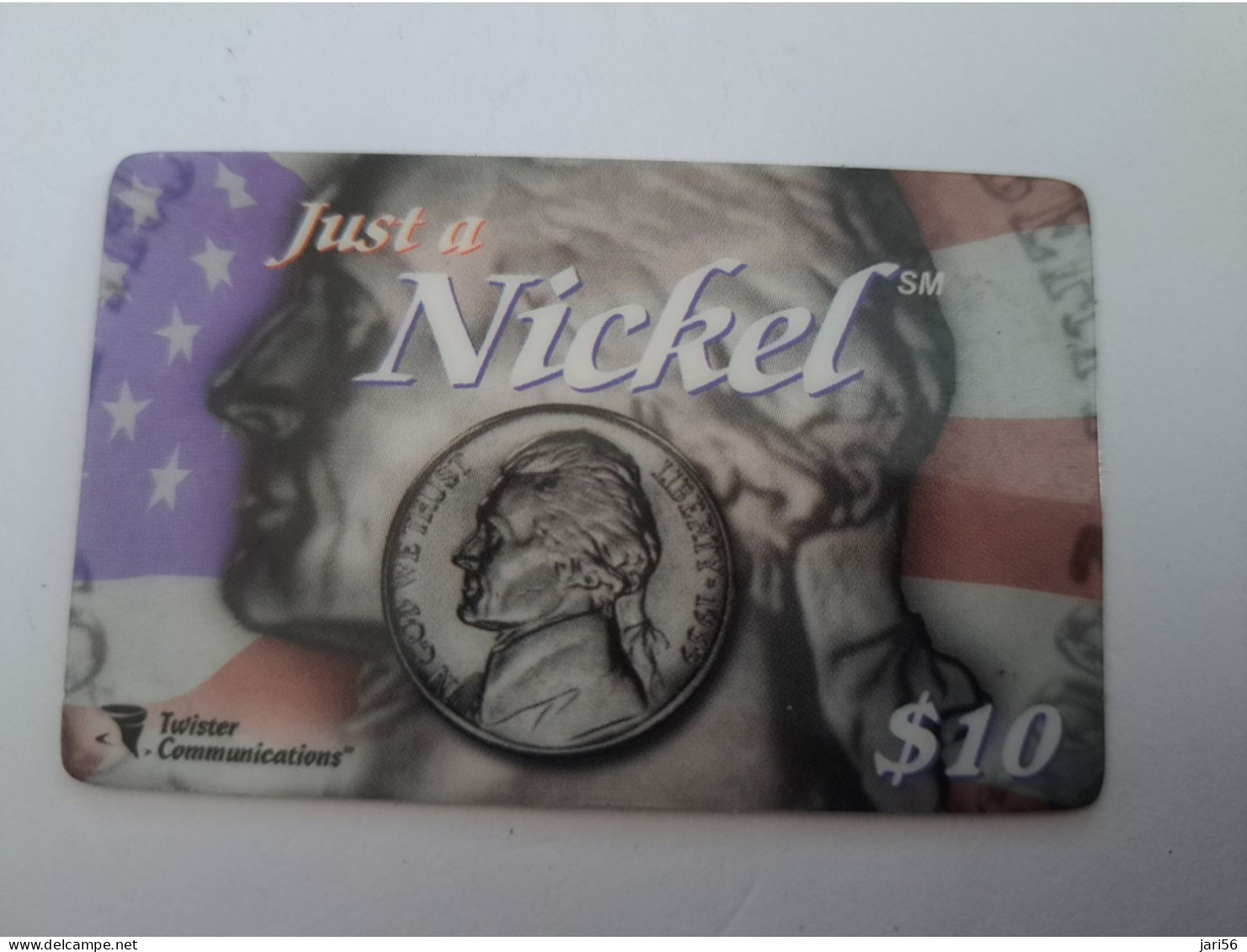 UNITED STATES/ USA / AMERIKA/ $10,-/ JUST A  NICKEL CARD / MONEY/ COIN  ON CARD/    **14870** - Amerivox