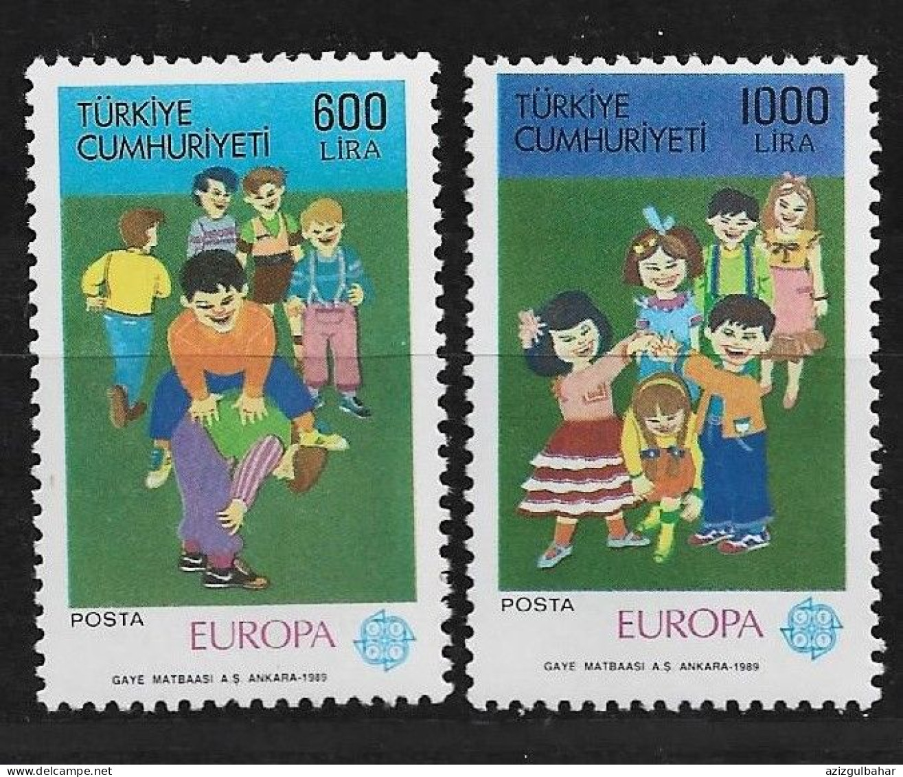 1989 - -  TURKISH  STAMPS - UMM  EUROPA - SINGLE SET - Nuovi