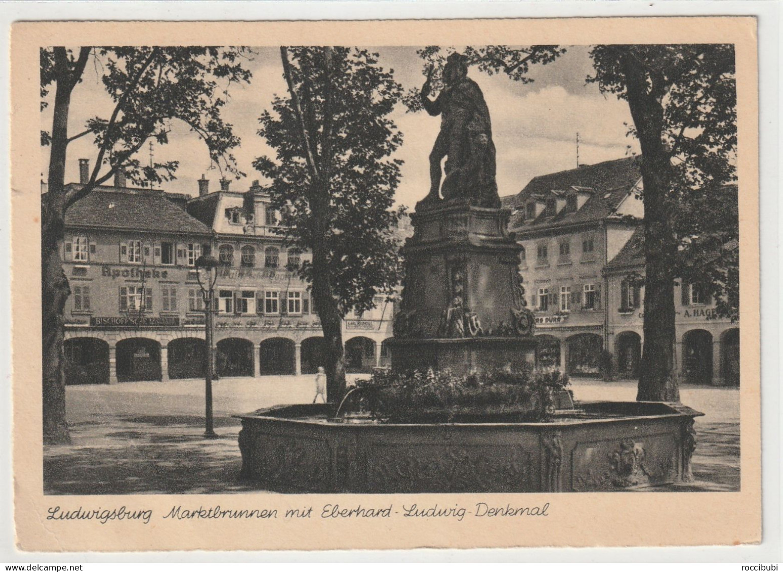 Ludwigsburg, Marktbrunnen Mit Eberhard Ludwig Denkmal, Baden-Württemberg - Ludwigsburg