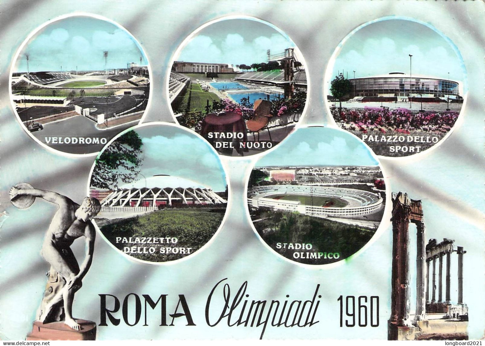 ITALY - PICTURE POSTCARD OLYMPICS 1966 - HALLE/GDR Mi 1064, 1065, 1066 / 2079 - 1946-60: Storia Postale