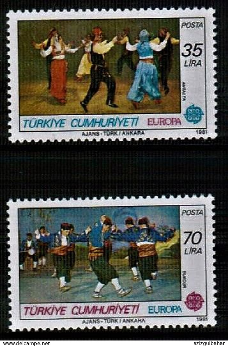 1981 - -  TURKISH  STAMPS - UMM  EUROPA - SINGLE SET - Unused Stamps