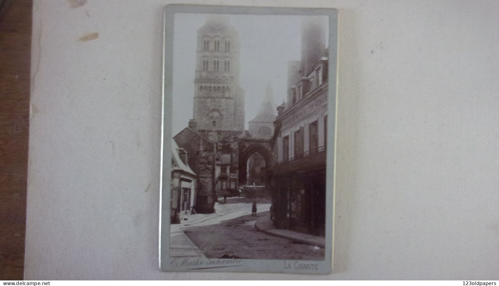 58 FIN XIX EME PHOTO CABINET  DE E MARTIN LACHAMBRE  LA CHARITE SUR LOIRE MUSSET FABRIQUE DE MEUBLES  CHOCOLAT MENIER - La Charité Sur Loire