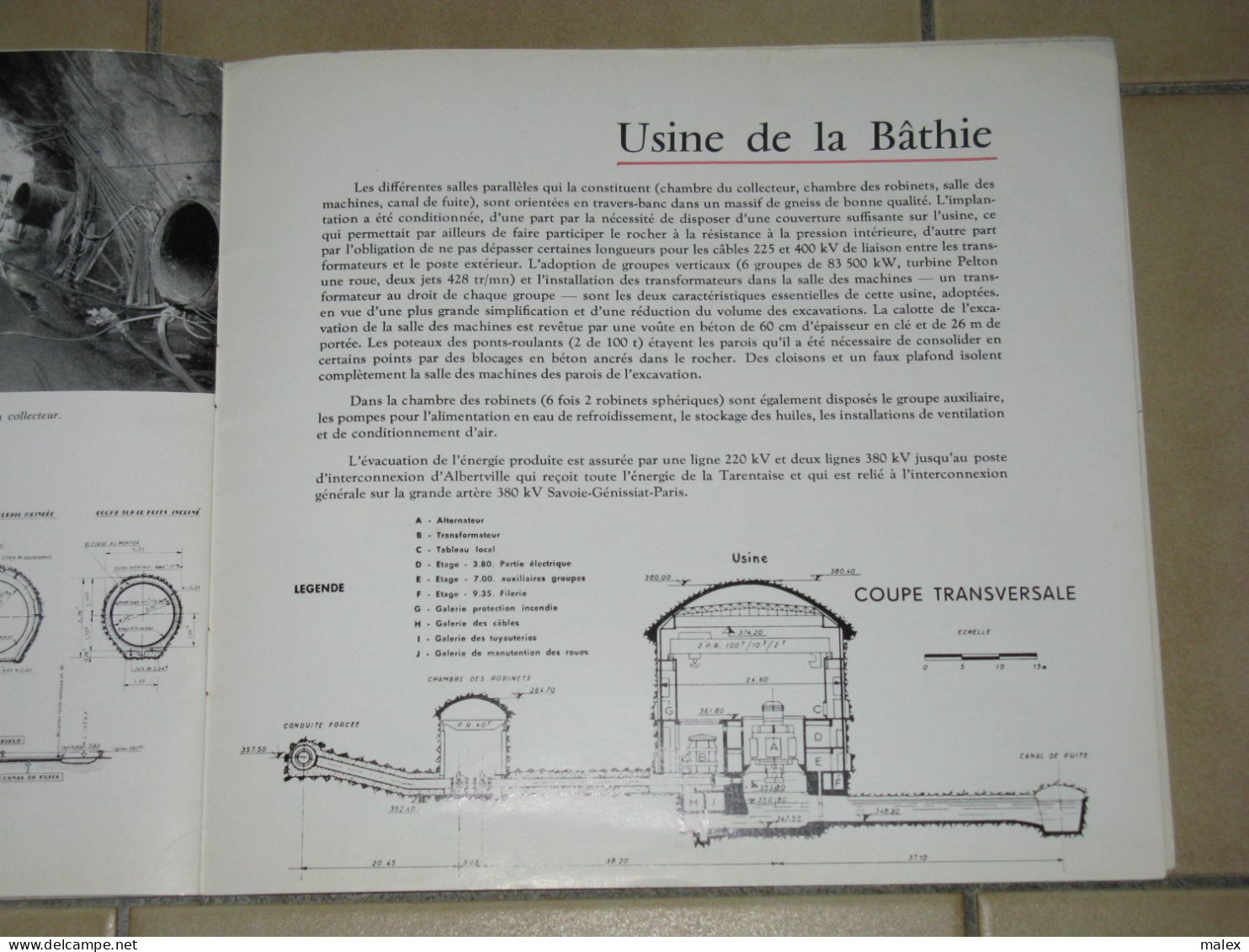 SAVOIE / PLAQUETTE ELECTRICITE DE FRANCE  Sur L'aménagement De ROSELEND   - Usines , Adductions , Barrage Etc - Europe