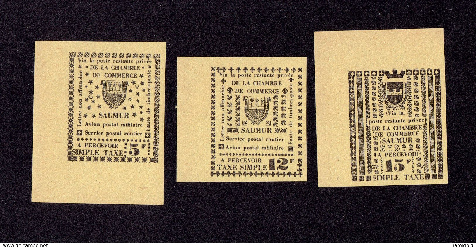 TP GREVE - N°4/6 XX - SAUMUR - Stamps
