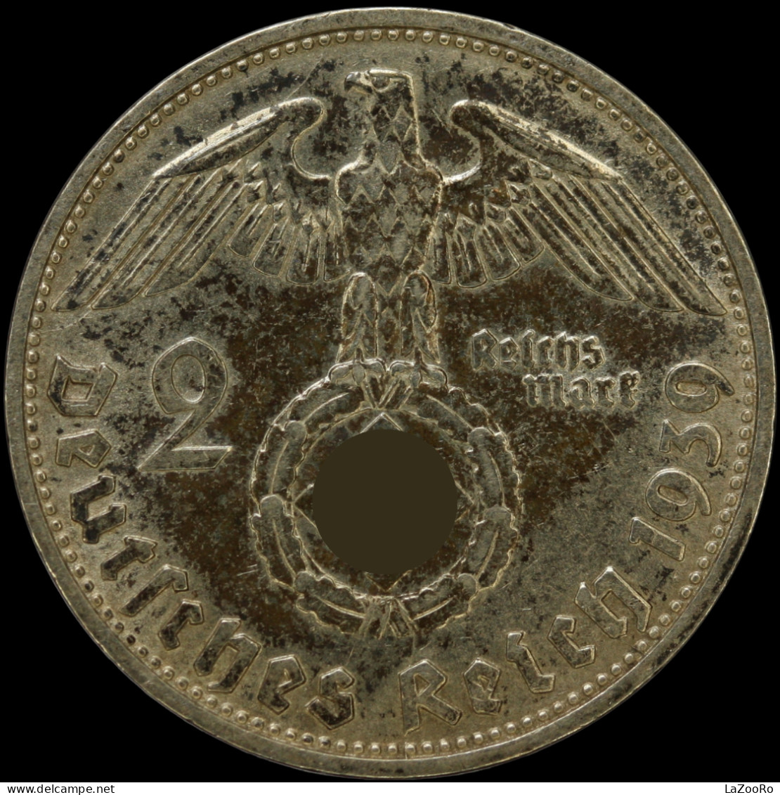 LaZooRo: Germany 2 Mark 1939 D XF Paul - Silver - 2 Reichsmark